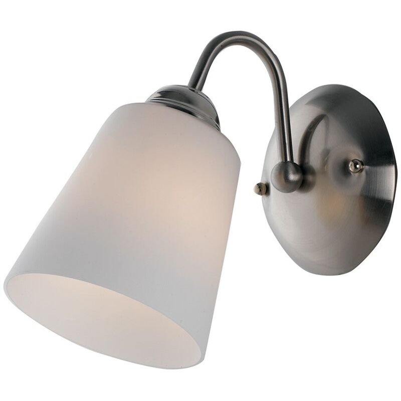 foto del prodotto applique 1162 in metallo nichel con diffusore in vetro