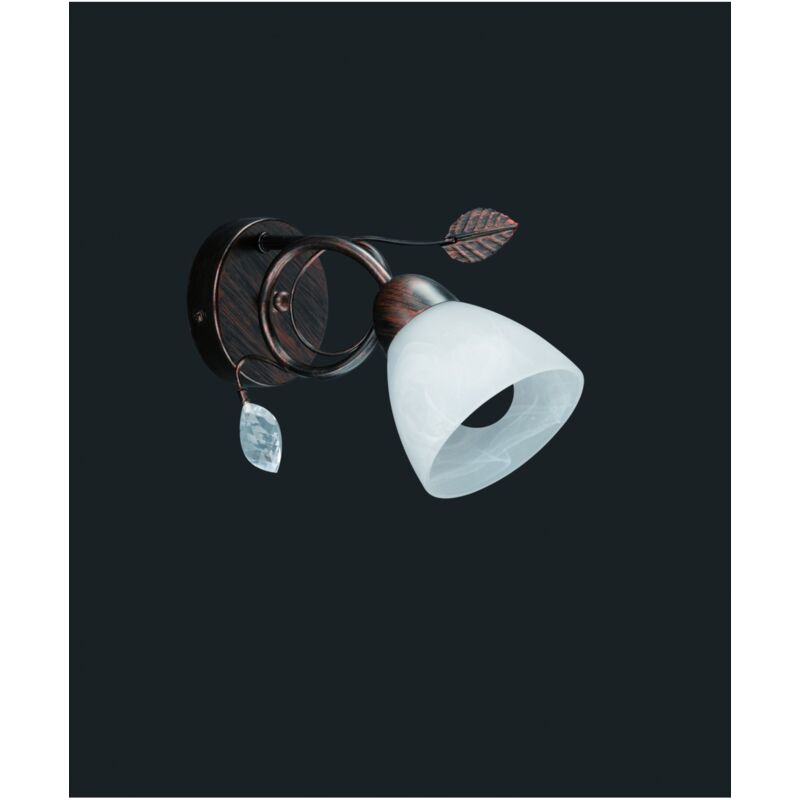 foto del prodotto applique 1xe14 traditio ruggine coppa vetro bianco l12 cm trio lighting