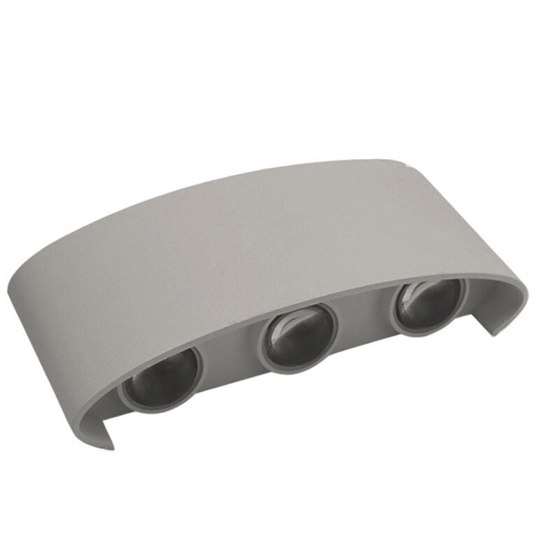 foto del prodotto applique a doppia emissione di luce 6 led 16 watt up down lampada da muro grigio per esterno casa terrazzo giardino ip65