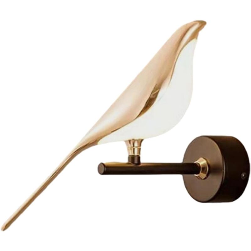 foto del prodotto applique a forma di uccello, lampada da parete per interni, applique da comodino, illuminazione da parete a led, luci da parete per scale