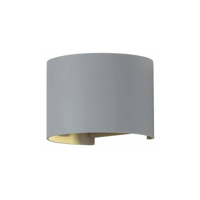 foto del prodotto applique a led 6w rotondo waterproof ip54 grigio bianco naturale 4000k