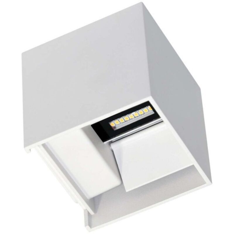 foto del prodotto applique a led bianca da parete ip54 6,8w con alette regolabili 3000k