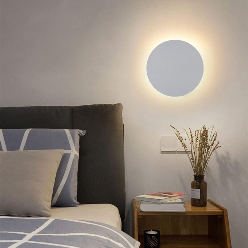foto del prodotto applique a led con interruttore touch lampada da parete per camera da letto 18 cm luce tricolore