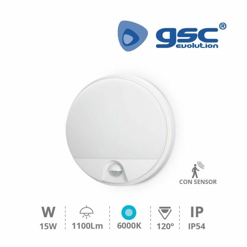 foto del prodotto applique a led con sensore detian 15w 6000k bianco gsc 200205015