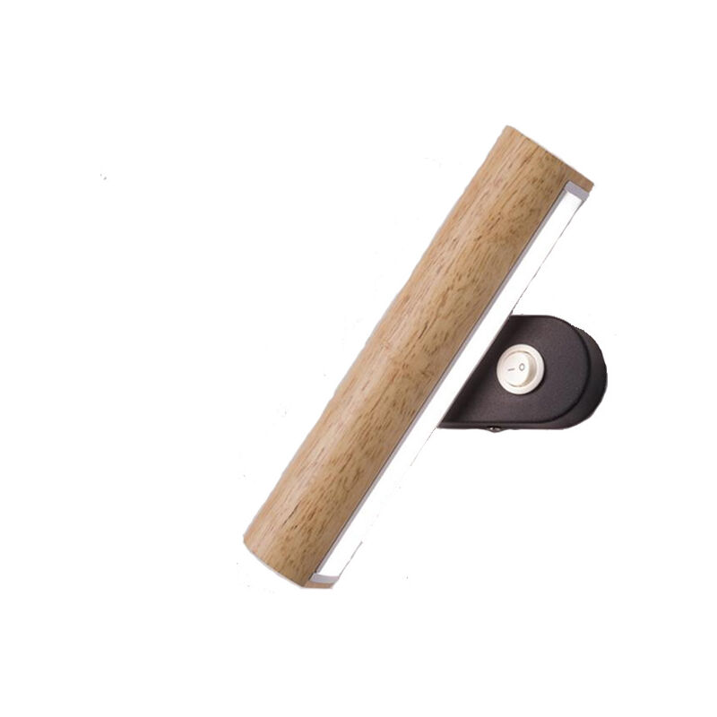 foto del prodotto applique a led, lampada da parete in legno girevole a 360 , moderna, semplice applique da parete tricolore per interni per soggiorno, camera da