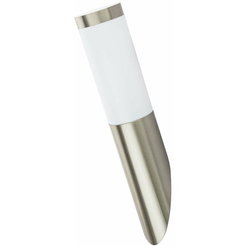 foto del prodotto applique a led lampada da parete per esterni lampada da giardino in acciaio inossidabile lampada per porta d ingresso argento, aspetto torcia, 4w