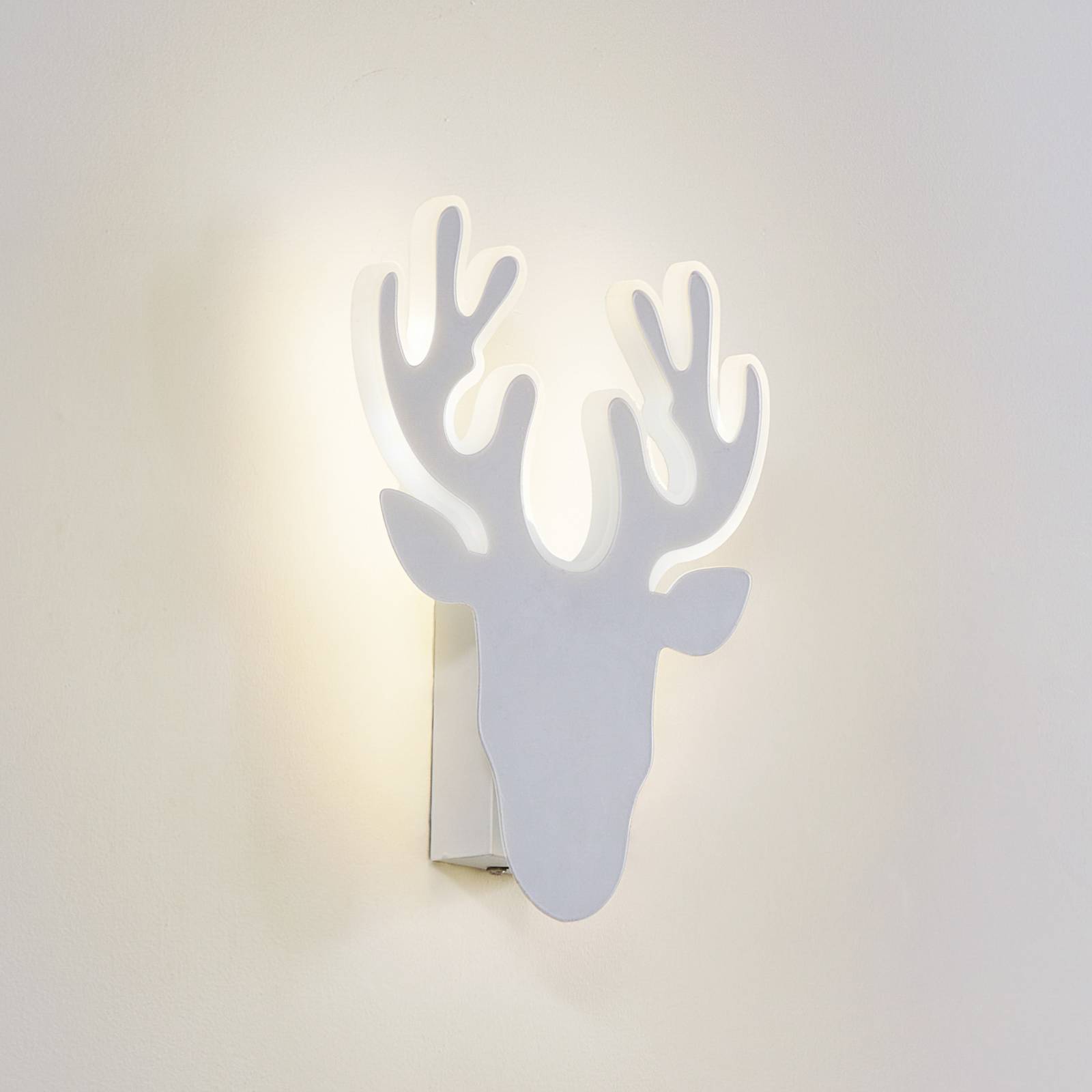 foto del prodotto applique a led lindby, bianco, metallo, renna