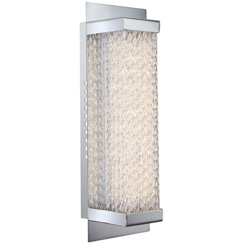 foto del prodotto applique a led per soggiorno illuminazione faretto in vetro lampada cromo globo 46633 2