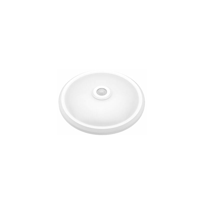 foto del prodotto applique a led tondo con sensore emergenza ip20 matel 16w freddo