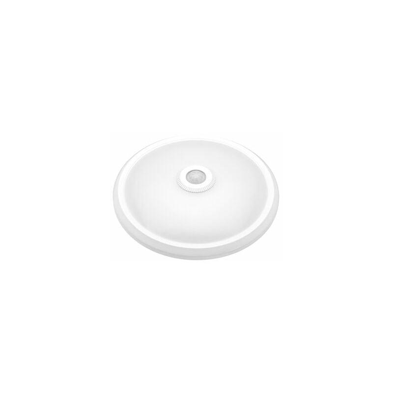 foto del prodotto applique a led tondo con sensore emergenza ip20 matel 16w neutro
