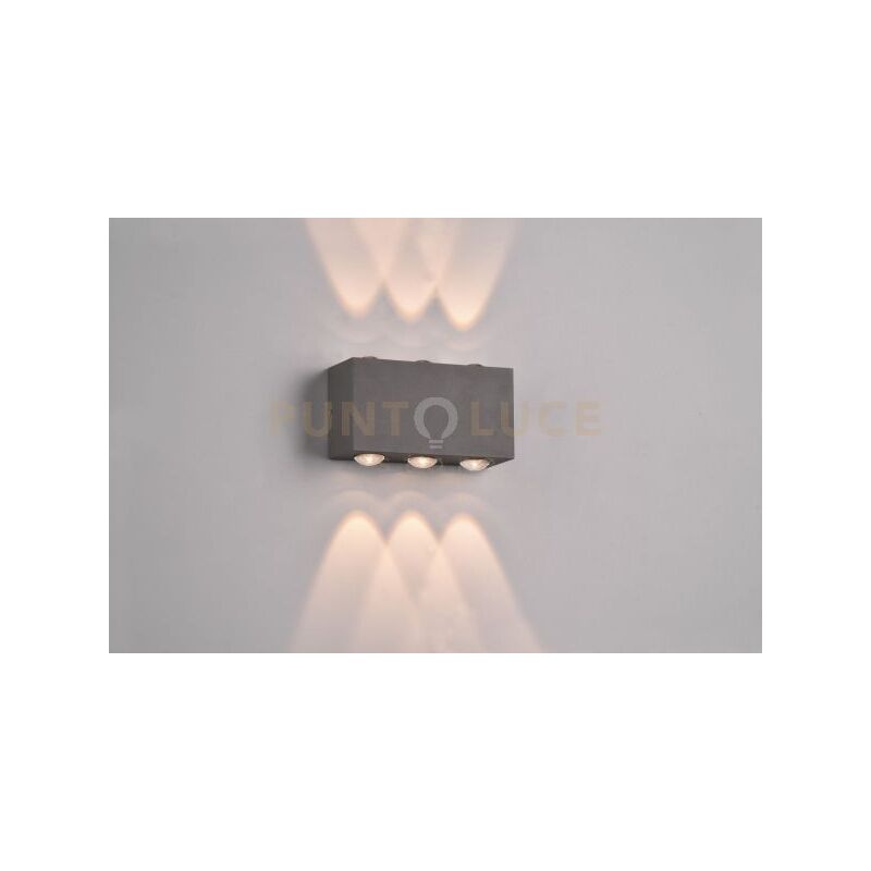 foto del prodotto applique a parete clyde fusione alluminio nera 240760142