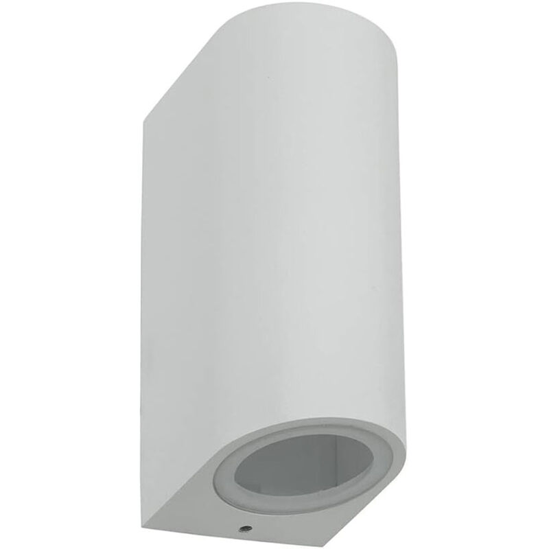 foto del prodotto applique a parete doppia emissione luminosa per esterno balcone terrazzo ip65 lampada up down rotonda portalampada per faretti gu10