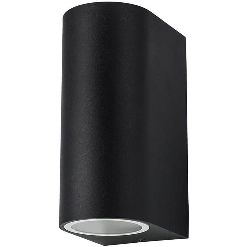 foto del prodotto applique a parete doppia emissione luminosa per esterno balcone terrazzo ip65 lampada up down rotonda portalampada per faretti gu10