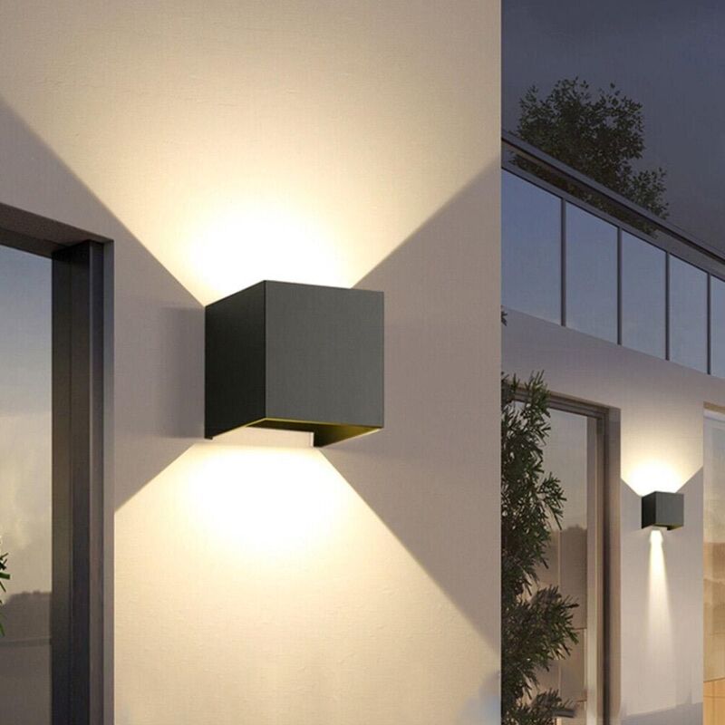 foto del prodotto applique a parete faretto 52 led luce naturale 22 w esterno interno ip65 es66nn