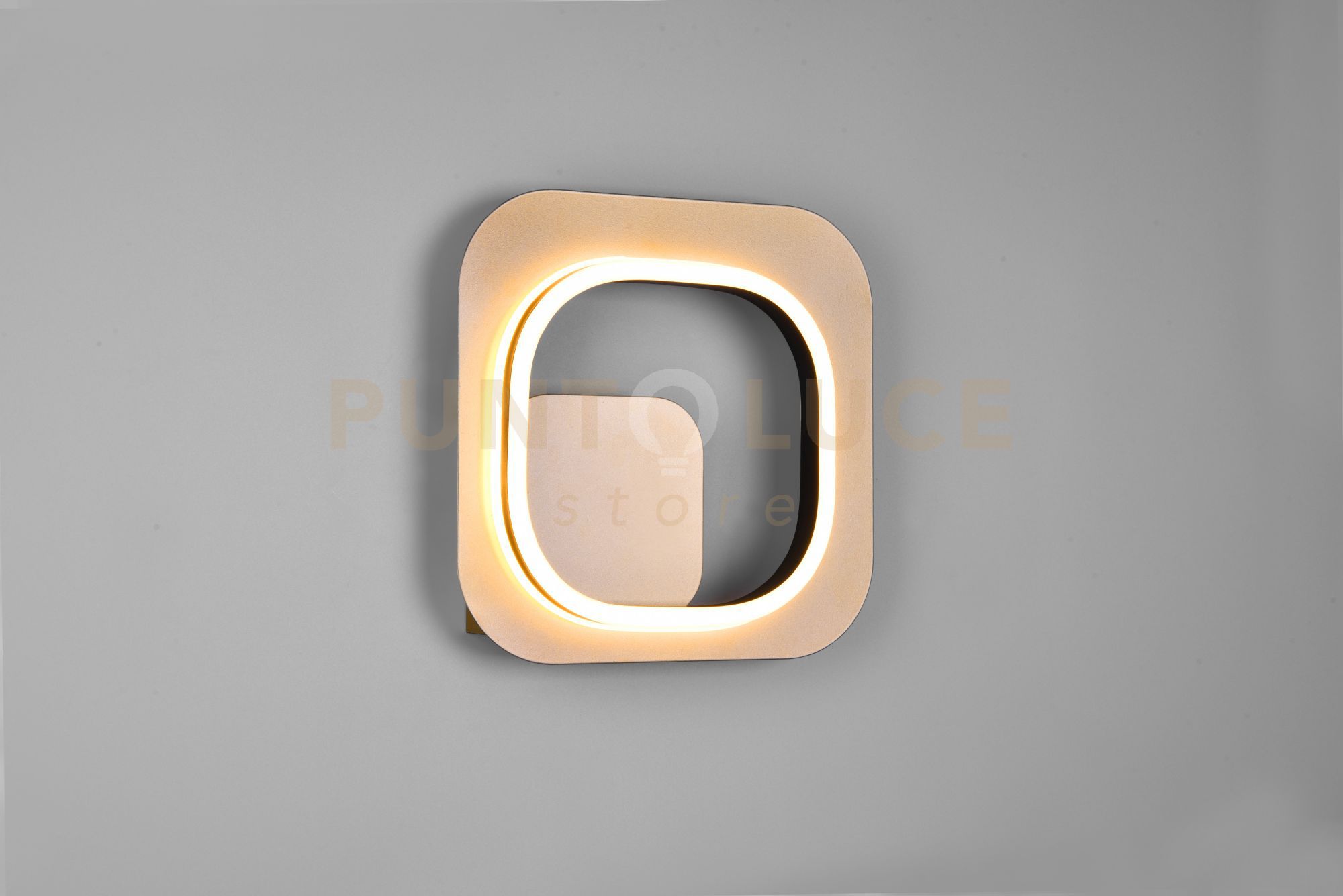 foto del prodotto applique a parete lugo led metallo oro con bordo nero 242910180