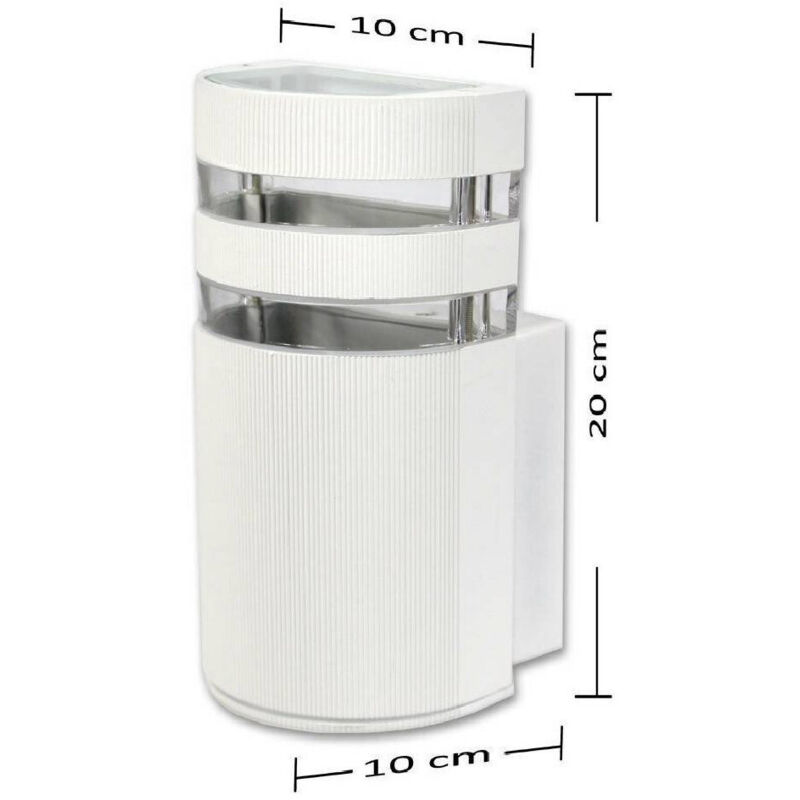 foto del prodotto applique a parete per esterno luce lampada muro moderna giardino terrazzo es17 - bianco - trade shop traesio