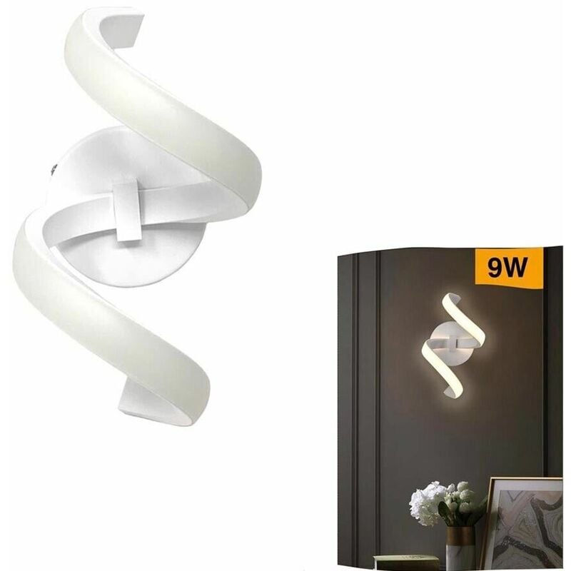 foto del prodotto applique a spirale da parete interno led luce calda 9 watt e58 bc