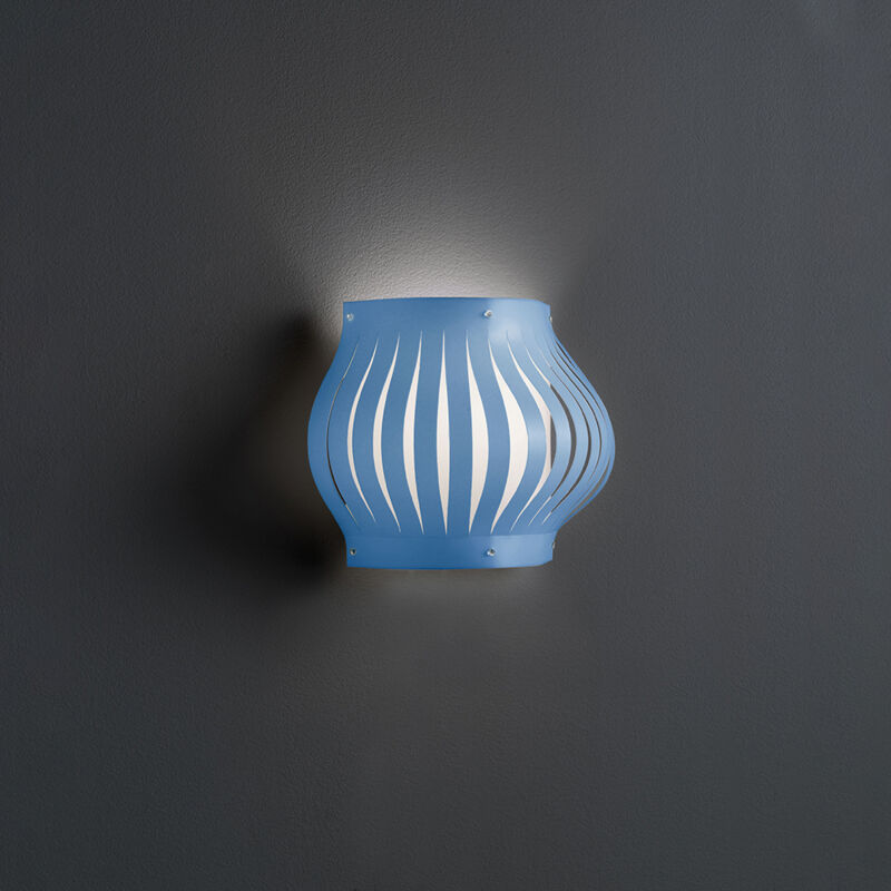 foto del prodotto applique balcony helios 1 luce in polilux blu made in italy