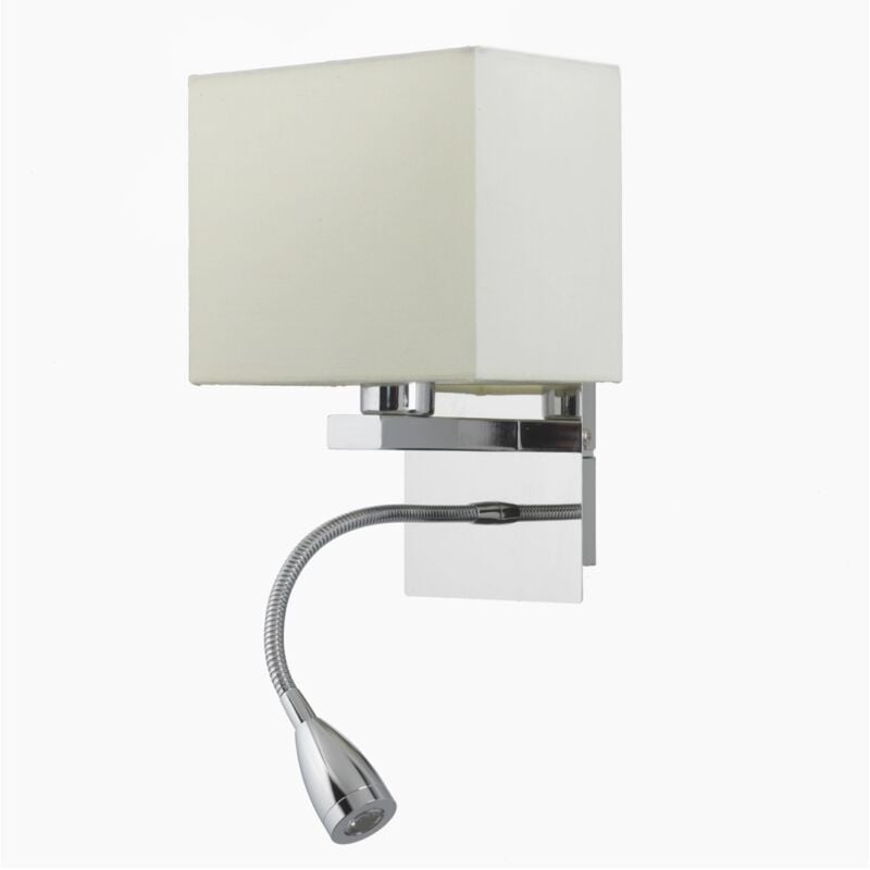 foto del prodotto applique bed led in metallo e tessuto, e14