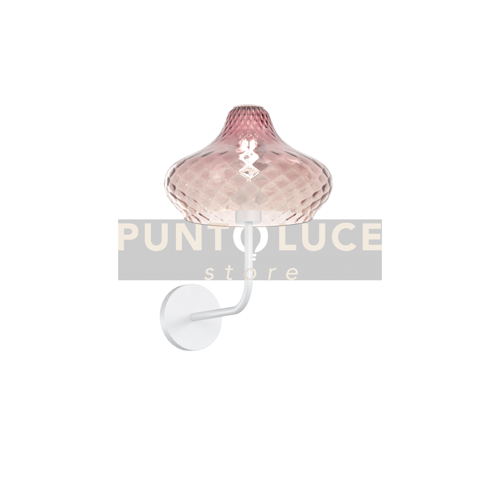 foto del prodotto applique bianco vetro piccolo rubino 1191bi at ru