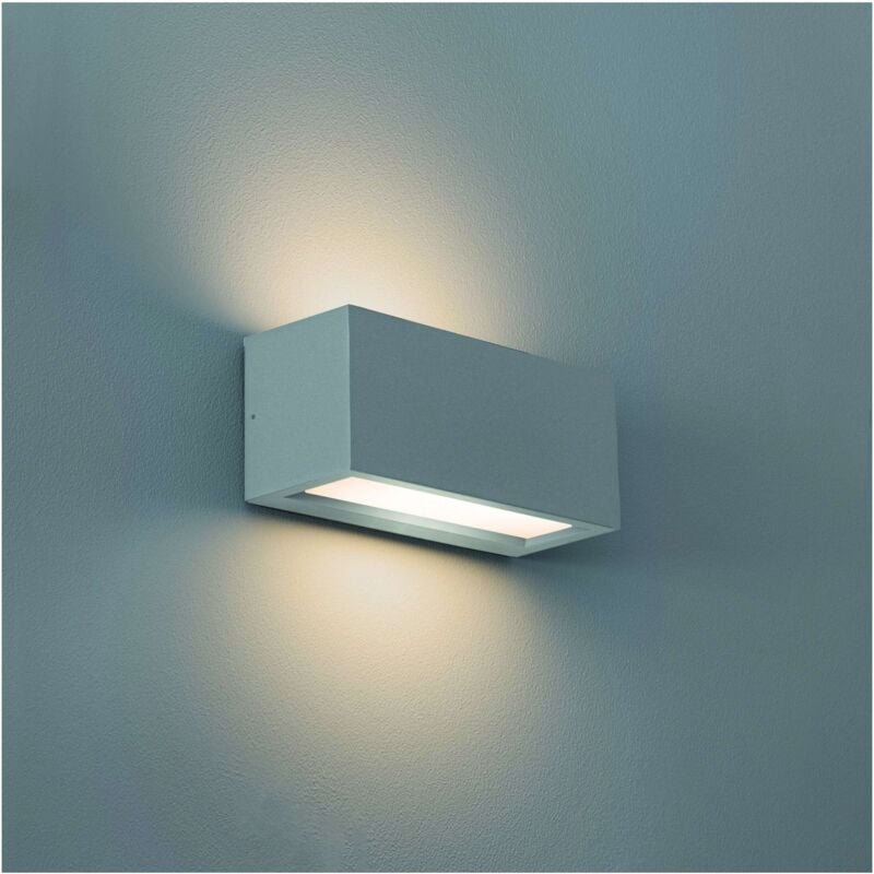 foto del prodotto applique bidirezionale rettangolare a led reverso 1 slot e27 col. grigio century