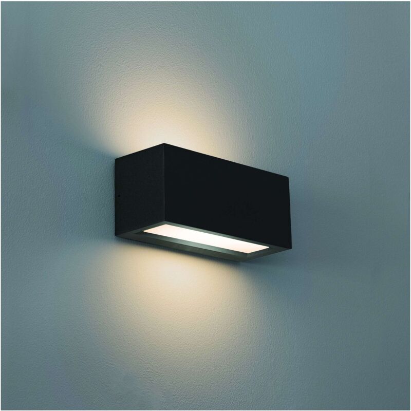 foto del prodotto applique bidirezionale rettangolare a led reverso 1 slot e27 col. nero century