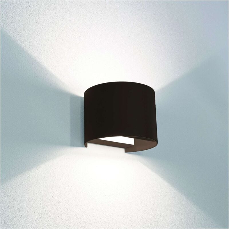 foto del prodotto applique bidirezionale tondo a led up down 10 w 800 lm 3.000k 4.000k 6500k col. corten century