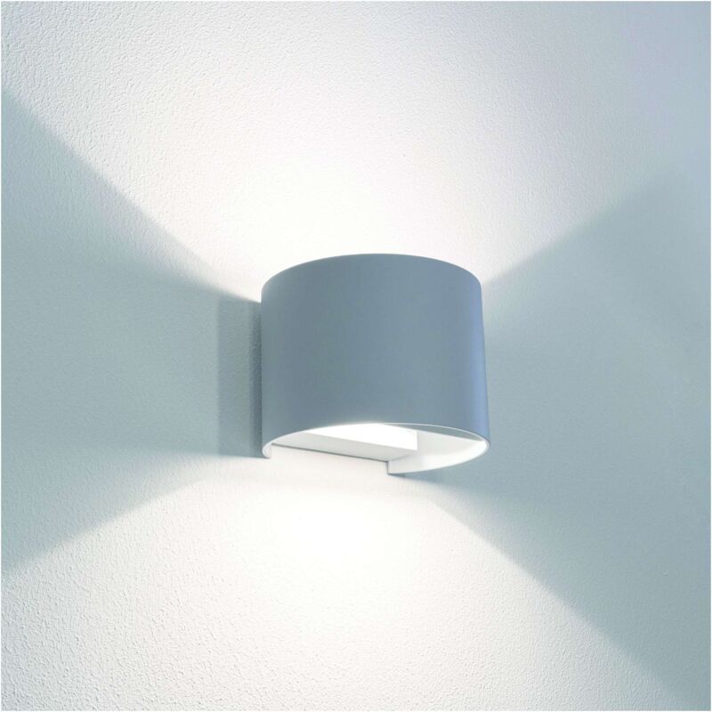 foto del prodotto applique bidirezionale tondo a led up down 10 w 800 lm 3.000k 4.000k 6500k col. grigio century