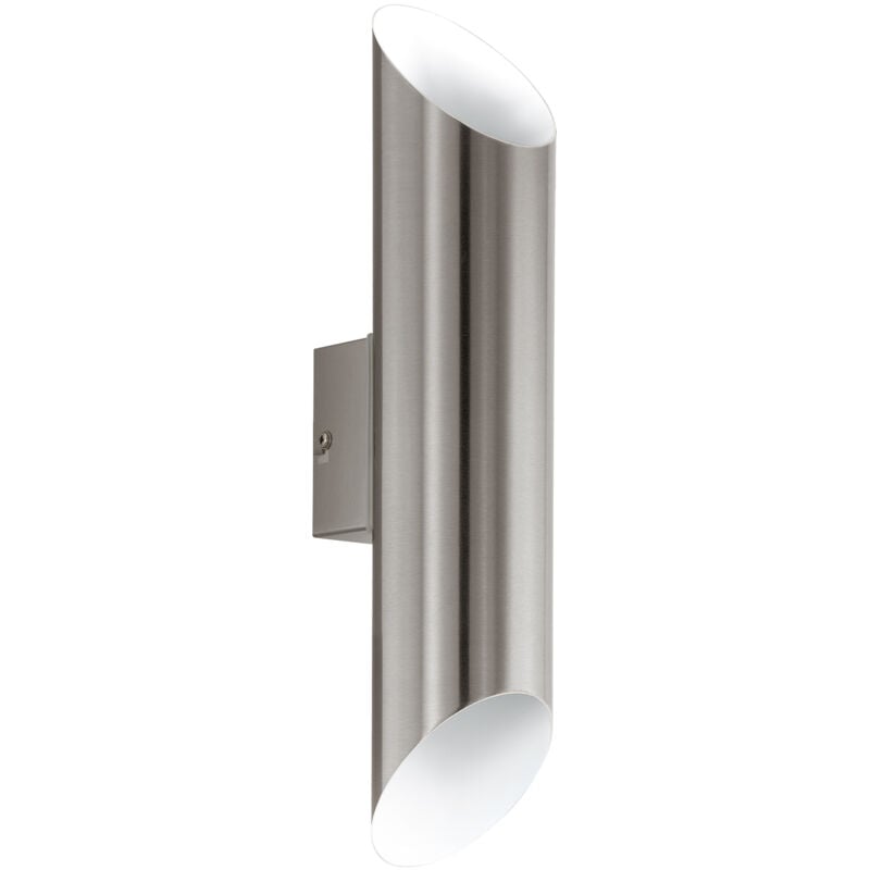 foto del prodotto applique biemissione esterno moderna agolada acciaio bianco led