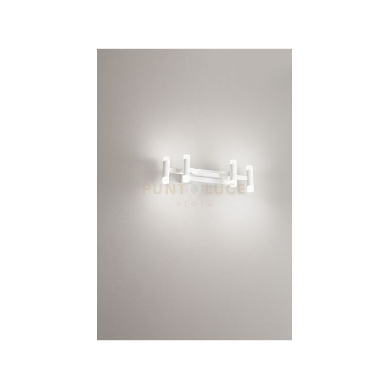 foto del prodotto applique candles 4 luci in metallo e alluminio bianco led 24w 1680lm 3000k 40cm