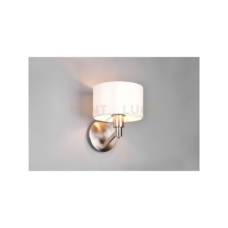 foto del prodotto applique cassio h.27,9cm con paralume bianco e metallo acciaio 214470107