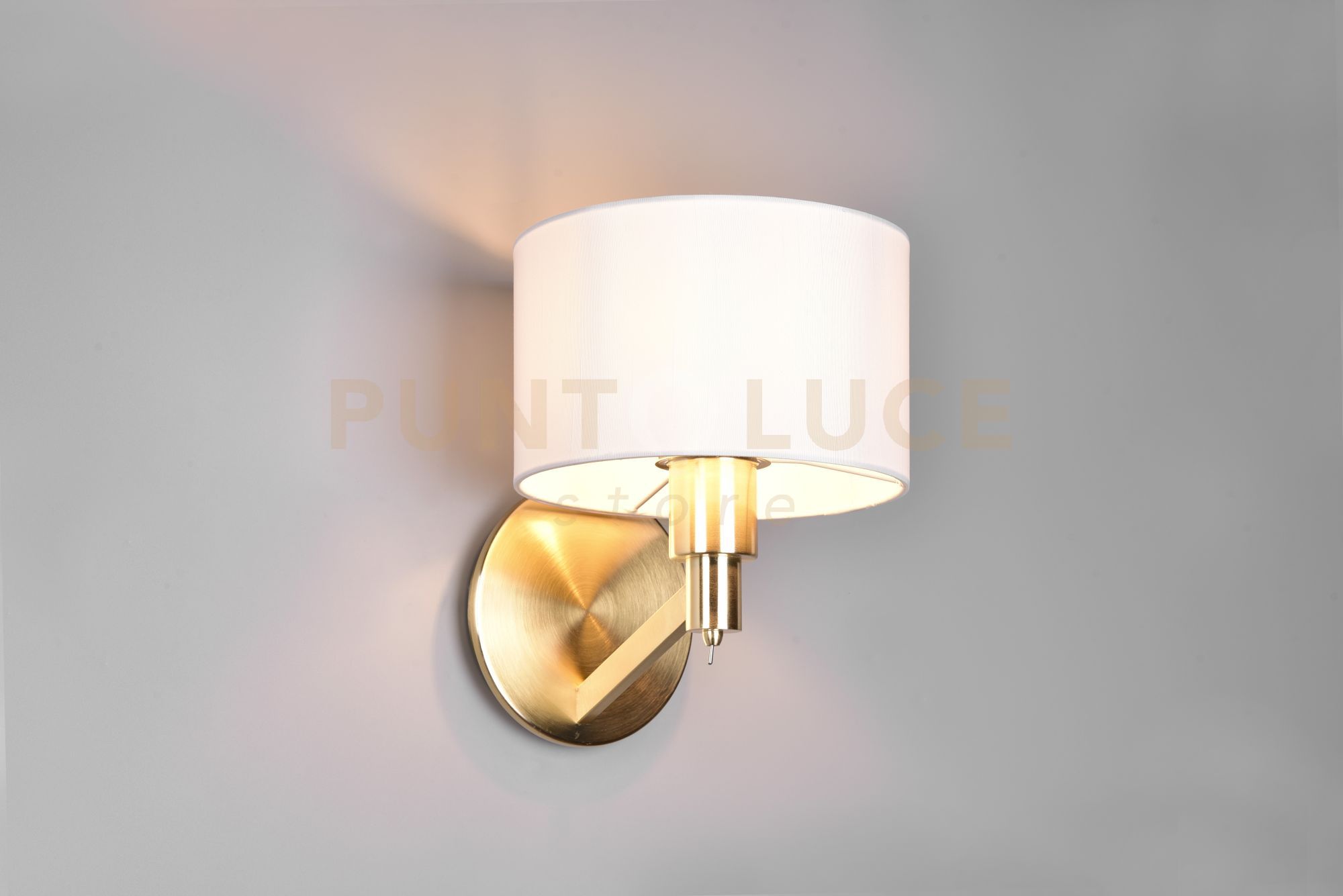 foto del prodotto applique cassio h.27,9cm con paralume bianco e metallo ottone 214470108