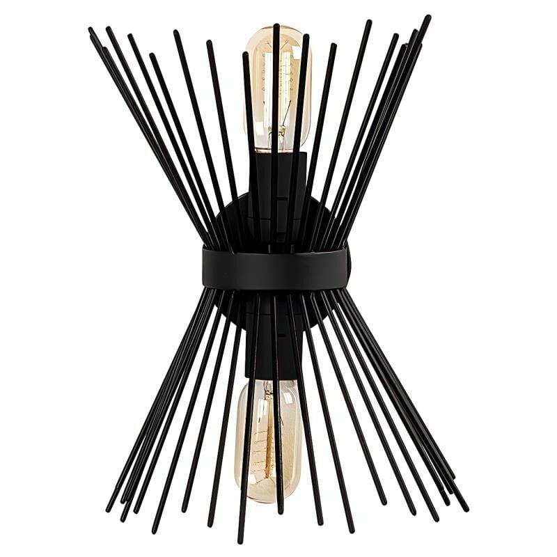 foto del prodotto applique cavi da parete h. 33 cm in metallo nero kirpi