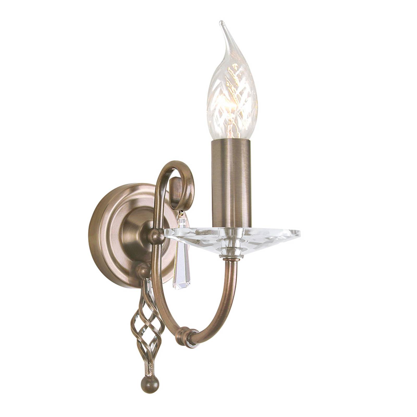 foto del prodotto applique classica aegean acciaio ottone anticato 1 luce e14