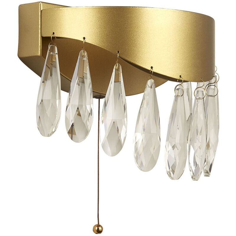foto del prodotto applique classica gioiello acciaio oro vetro led 5w 4000k