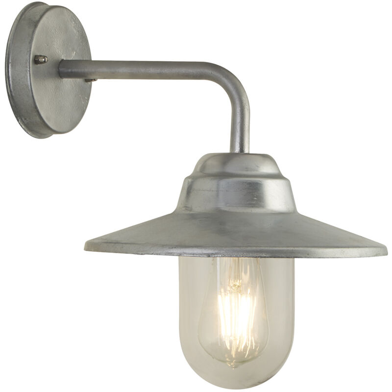 foto del prodotto applique classica toronto acciaio argento vetro trasparente 1 luce e27