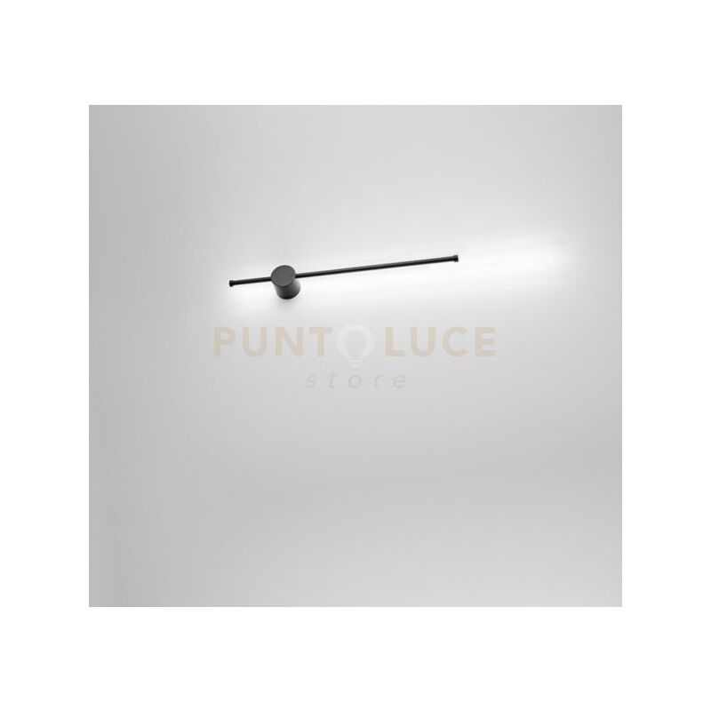 foto del prodotto applique clock in alluminio colore nero opaco a led 12w 1100lm 3000k 65cm