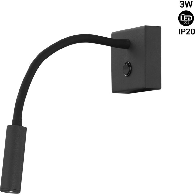foto del prodotto applique con lampada da lettura a led hale 3w