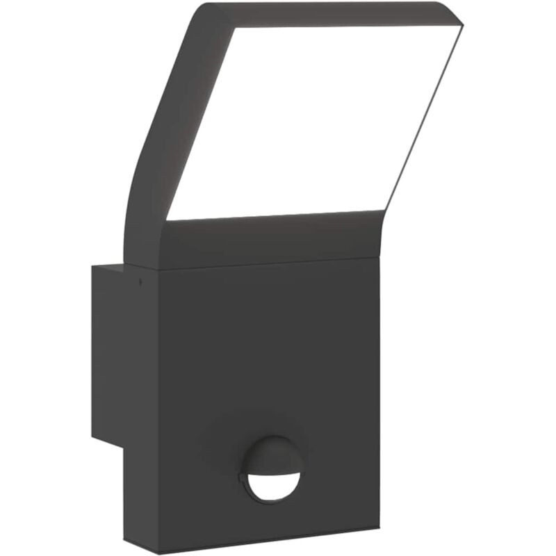 foto del prodotto applique con led e sensore nera in alluminio pressofuso - vidaxl