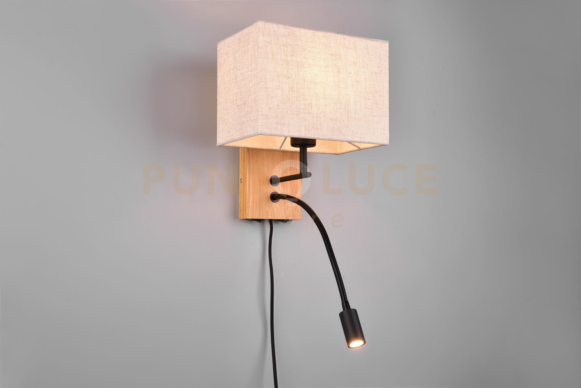 foto del prodotto applique con paralume rettangolare nilam