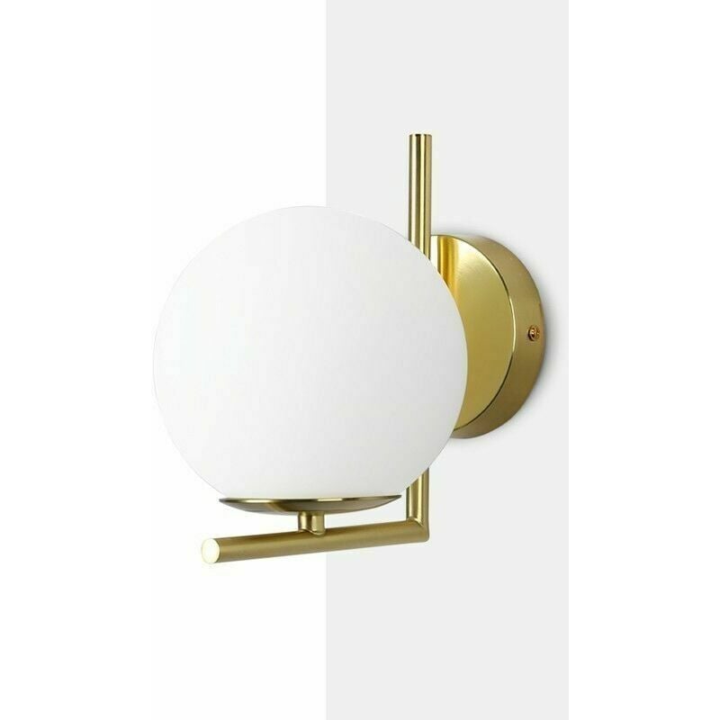 foto del prodotto applique con sfera di cristallo dorato
