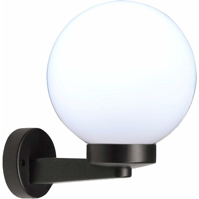 foto del prodotto applique con sfera per esterno in pmma 200mm attacco e27 bianco velamp sph 202p
