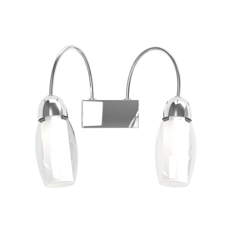 foto del prodotto applique contemp arco feeling net metallo cromo vetro trasparente 2 luci g9