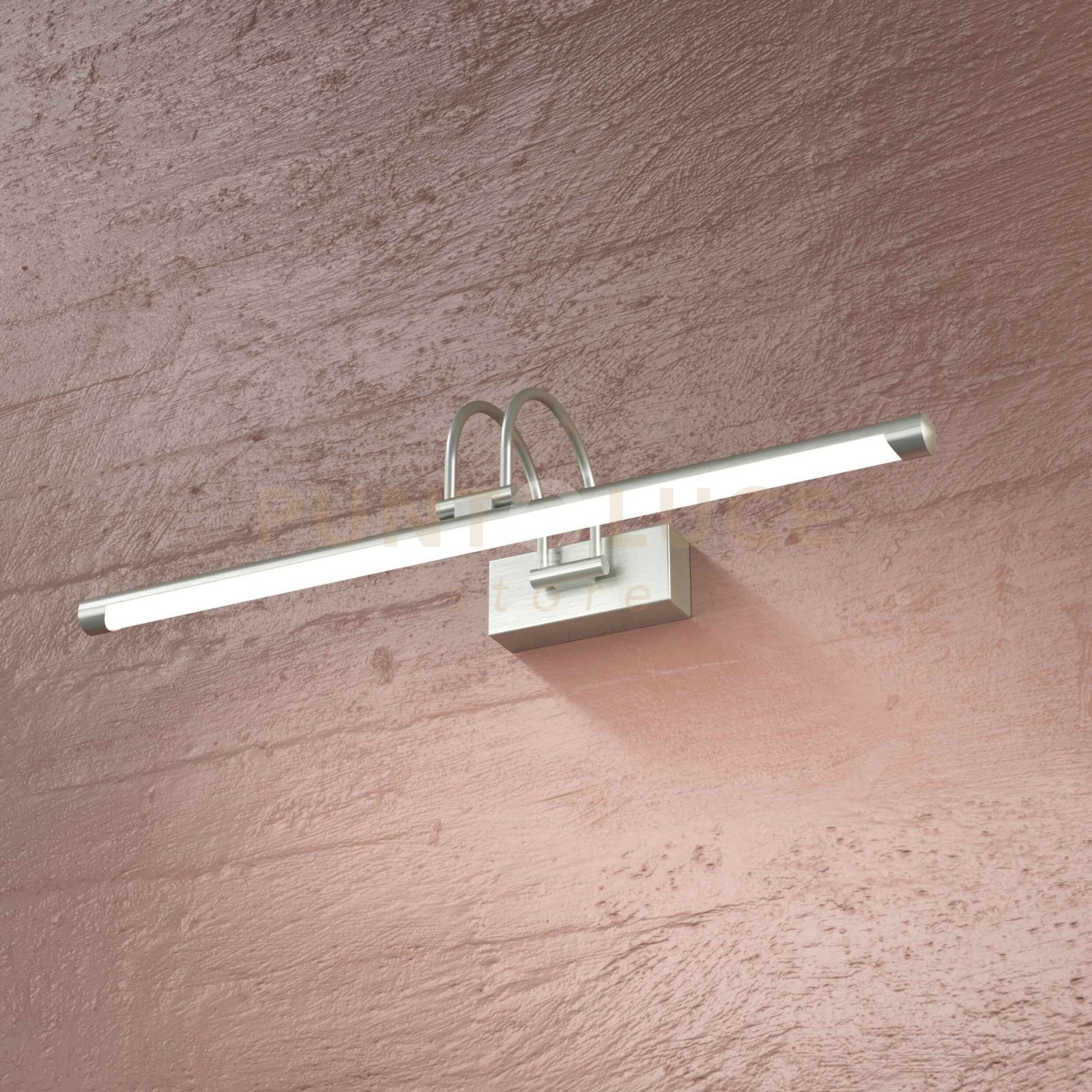 foto del prodotto applique contemp heat metallo nichel diffusore acrilico led 12w luce naturale