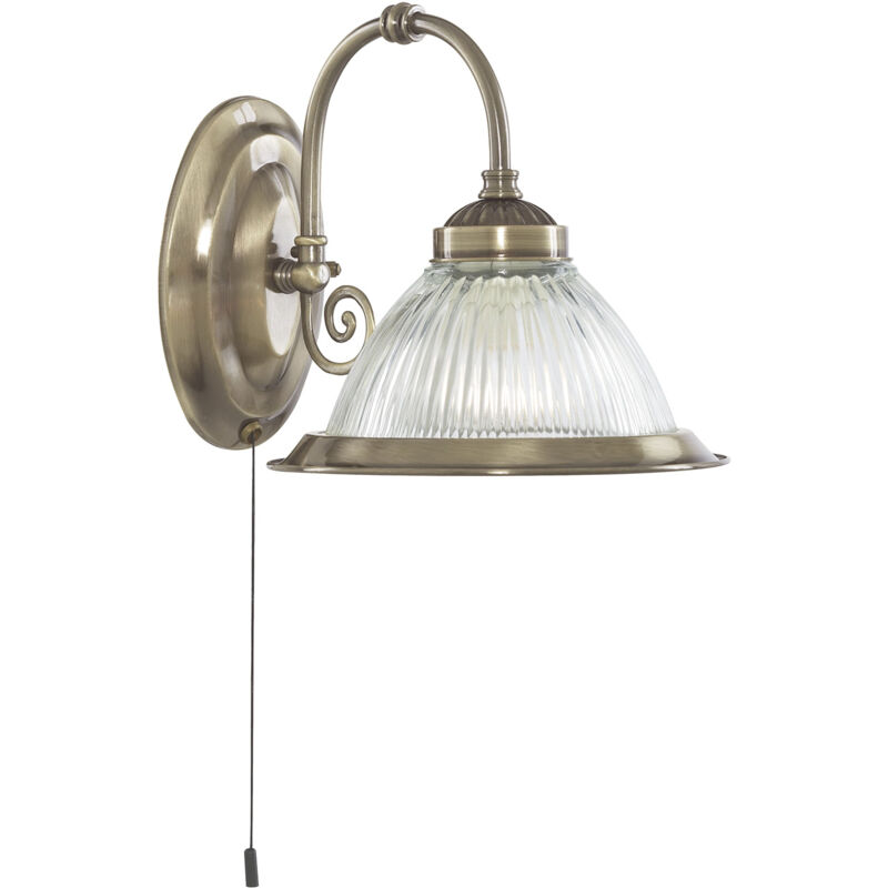 foto del prodotto applique contemporanea american dinner acciaio adjustable vetro 1 luce e27