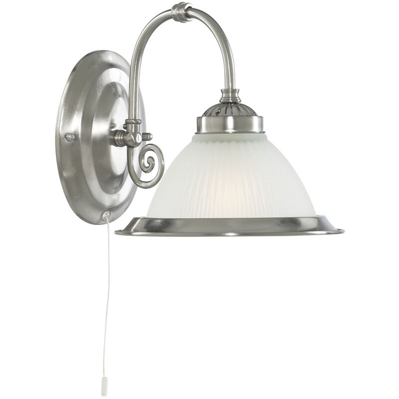 foto del prodotto applique contemporanea american dinner acciaio argento vetro 1 luce e27