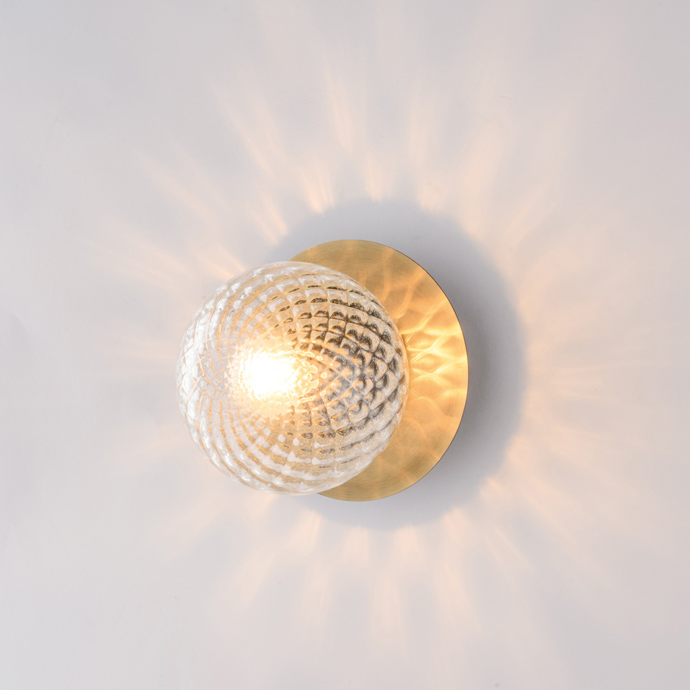 foto del prodotto applique contemporanea armonia metallo bronzo 1 luce e14
