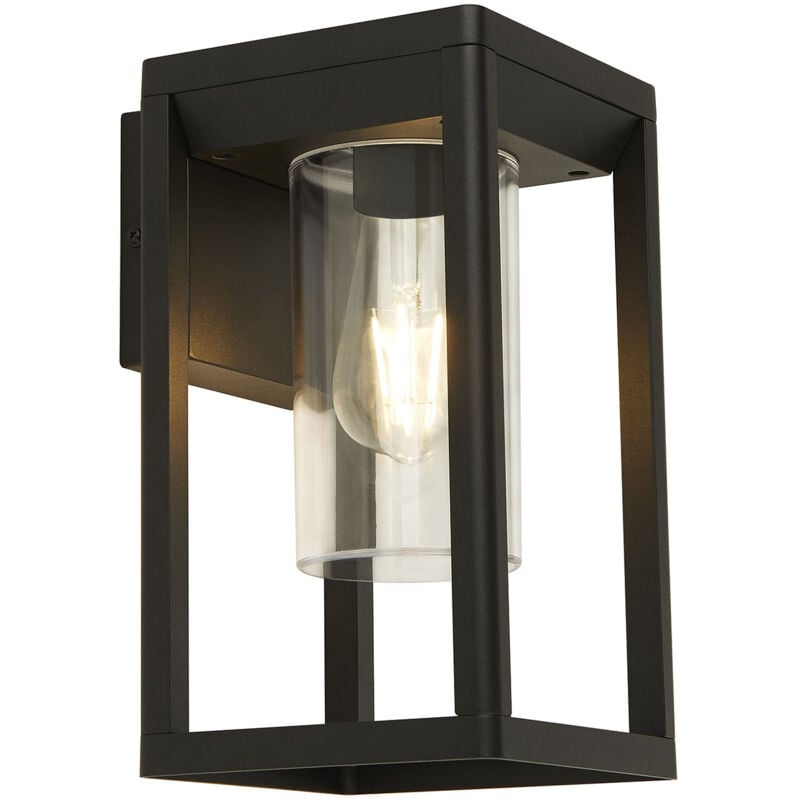 foto del prodotto applique contemporanea atlanta alluminio nero policarbonato 1 luce e27