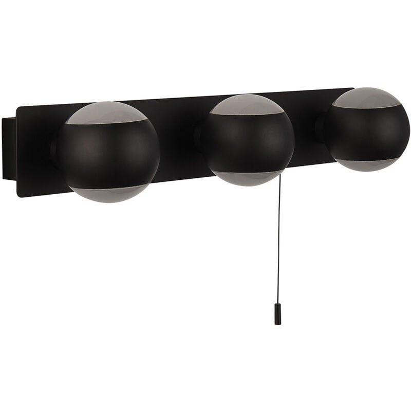 foto del prodotto applique contemporanea bagliore acciaio nero policarbonato bianco 3 luci g9