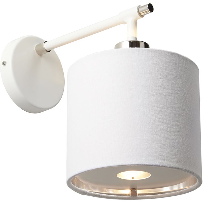 foto del prodotto applique contemporanea balance acciaio bianco nichel lucido 1 luce e27
